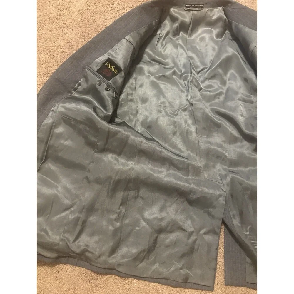 Andhurst Gray Suit Jacket Used 42L Made In Romania